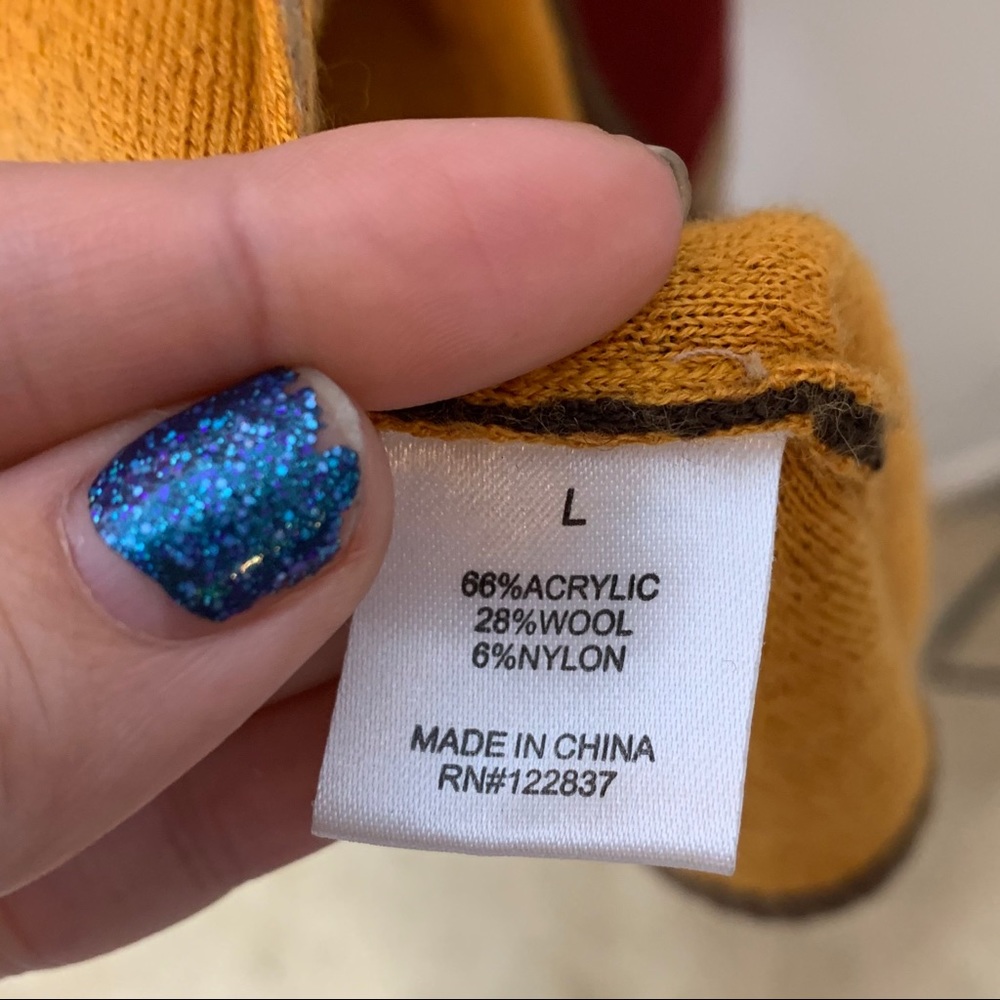 Gjb New York Wool Blend Color Block Long Sweater L - image 3